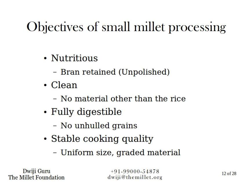 An overview of millet&nbsp;processing